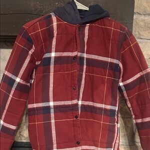 Boys Old Navy Red and Blue Plaid Jacket